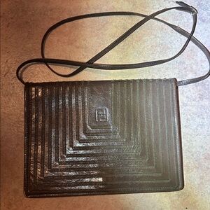 Fendi Brown Leather Bag with Black Interior